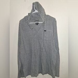 RVCA Men's Gray Striped Sweater